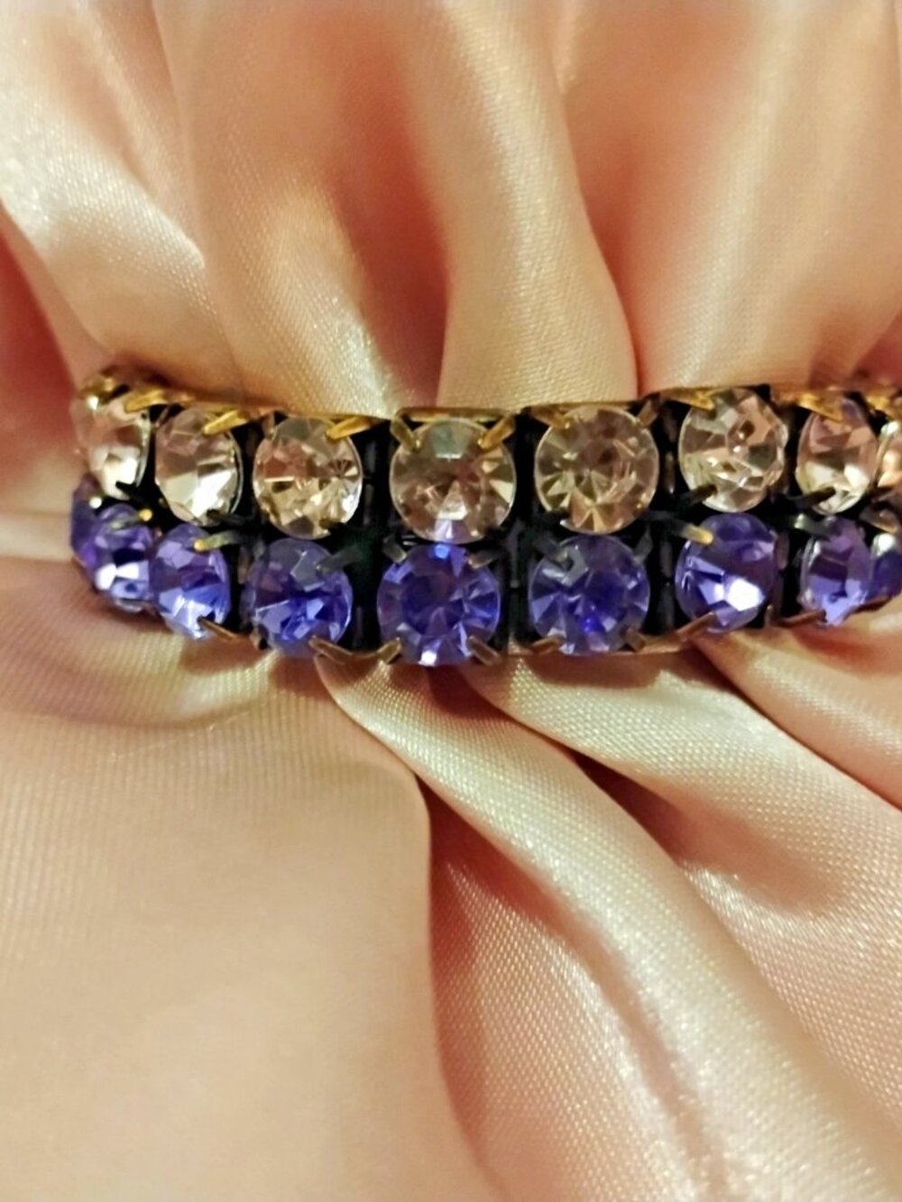 Designer 2 Strand Amethyst Pink Purple Tennis Bracelet